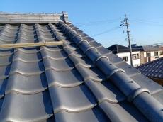 施工前　ツボ丸瓦　瓦　様子　屋根