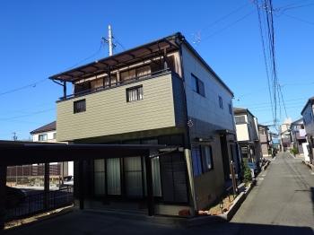 ﾍﾞﾗﾝﾀﾞ　部分　1階　同じ　グリーン系　塗料　使用　塗装　フッ素