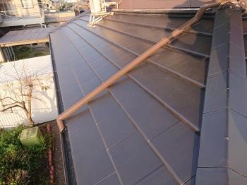 下屋根　葺き替え　完了