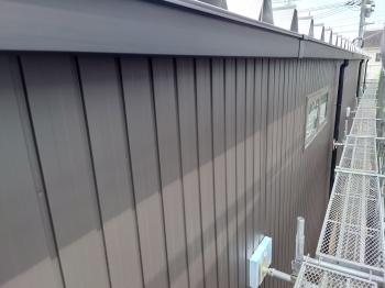 雨樋　工事　完了　屋根　板金　面積　大きい　大型　軒樋　使用