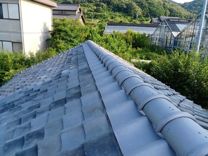 屋根　瓦　棟　7寸丸　一本葺せ　ツボ丸