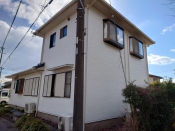 建物　全景　北西側　外装　外壁　リフォーム　完了