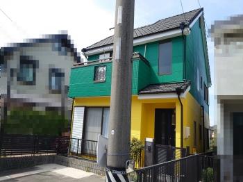 1階　2階　色分け　塗装　仕上がり