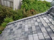 屋根　瓦　ツボ丸　4本　葺き直し　