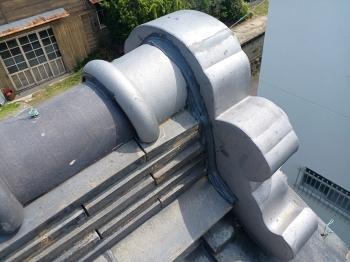 棟　丸瓦　新しい　瓦　差し替え　鬼巻き　コーキング　防水　施工