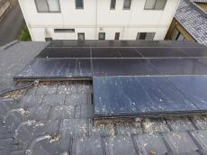 太陽光パネル　様子　南面　屋根　施工前