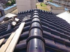 棟瓦　留め付け　釘　全て　浮いている　屋根　瓦