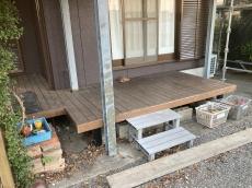 塗装　ウッドデッキ　施工前