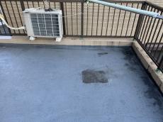 ベランダ　防水　下地処理　完了