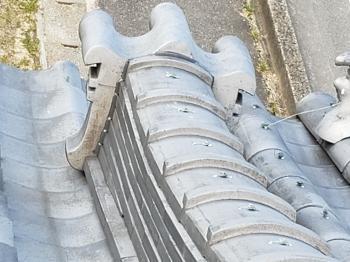 降り棟　鬼巻き　コーキング　施工　完了