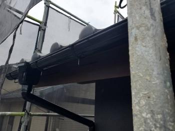 雨樋　塗装　完了　軒樋　竪樋　全て　塗装