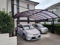 施工前　カーポート　屋根　ポリカ　様子　台風　災害　被害