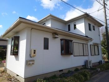 外装　外壁　リフォーム　完了　建物　全景　東北側