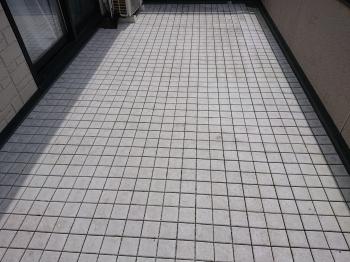 ベランダの鳩糞を清掃しました