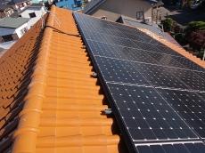 岡崎市　施工前　屋根上　太陽光パネル　様子