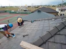 工事　完了　屋根上　清掃