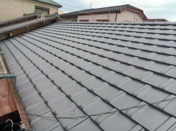 屋根　葺き替え工事　完了