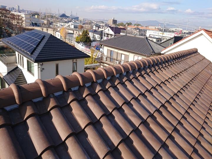 屋根　瓦　棟築替え工事　完了　豊田市