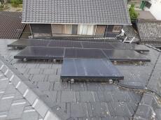 施工前　屋根　瓦　太陽光ﾊﾟﾈﾙ　様子　東面