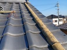 屋根　ツボ丸瓦　瓦　捲り