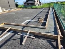 型枠　生コン　流し入れ　乾燥期間　テント倉庫