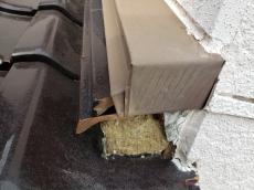 屋根　瓦　壁止まり部　漆喰　剥がれ