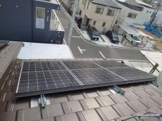 屋根　太陽光ﾊﾟﾈﾙ　2面　設置　様子