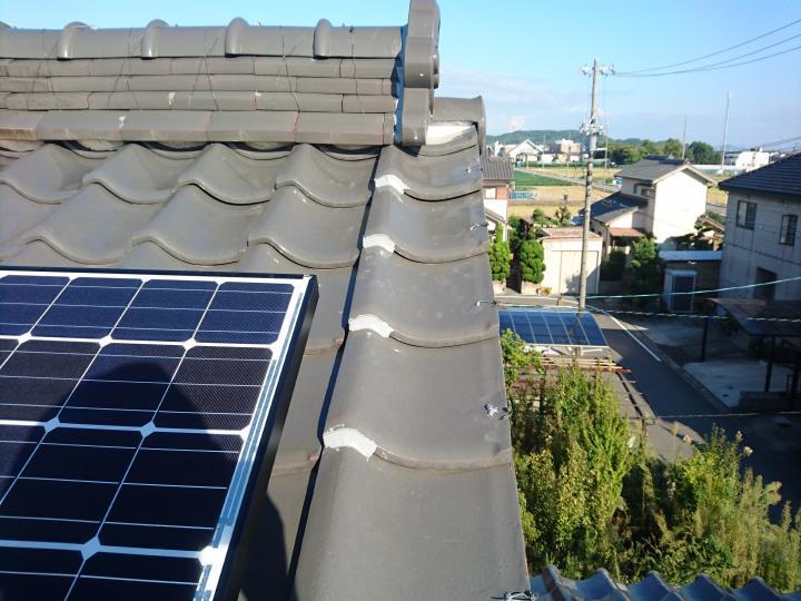 吉良町　屋根　修理　葺き替え　瓦　漆喰　板金　樋　太陽光発電　西尾市