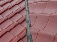 屋根　谷板板金　銅板　以前　応急処置　補修　瓦