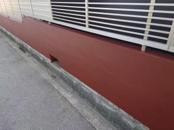 塀　塗装　完了　フッ素　塗料　使用