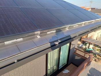 屋根　太陽光ﾊﾟﾈﾙ　全周　ステンレス網　取付　完了