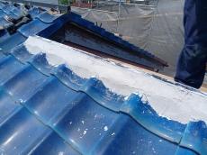 屋根　棟　棟土　使用しない　防水性　耐久性　強い　なんばん漆喰　シルガード　馬場商店　施工