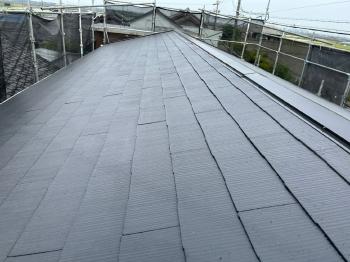 屋根　塗装　完了　屋根材　スレート　ｶﾗｰﾍﾞｽﾄ　定期的　メンテナンス必須　安心