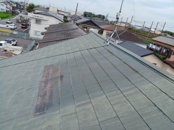 屋根　太陽熱温水器　撤去　完了　屋根点検　清掃