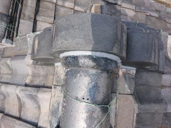 屋根　鬼巻き　ｺｰｷﾝｸﾞ　施工　漆喰より　対候性　耐久性　優れる