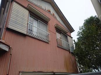 碧南市 N様邸 外壁板金・庇・軒天ベニヤ補修工事 事例