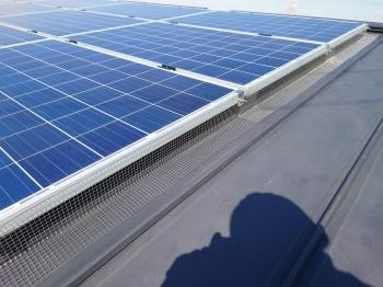 ステンレス網は風が通るため、強風時でも飛散の心配はありません。