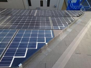 南面･側面側のお写真です。
侵入防止網は細かいメッシュ構造となっており、鳩はもちろんその他の小動物の侵入防止にも役立ちます。